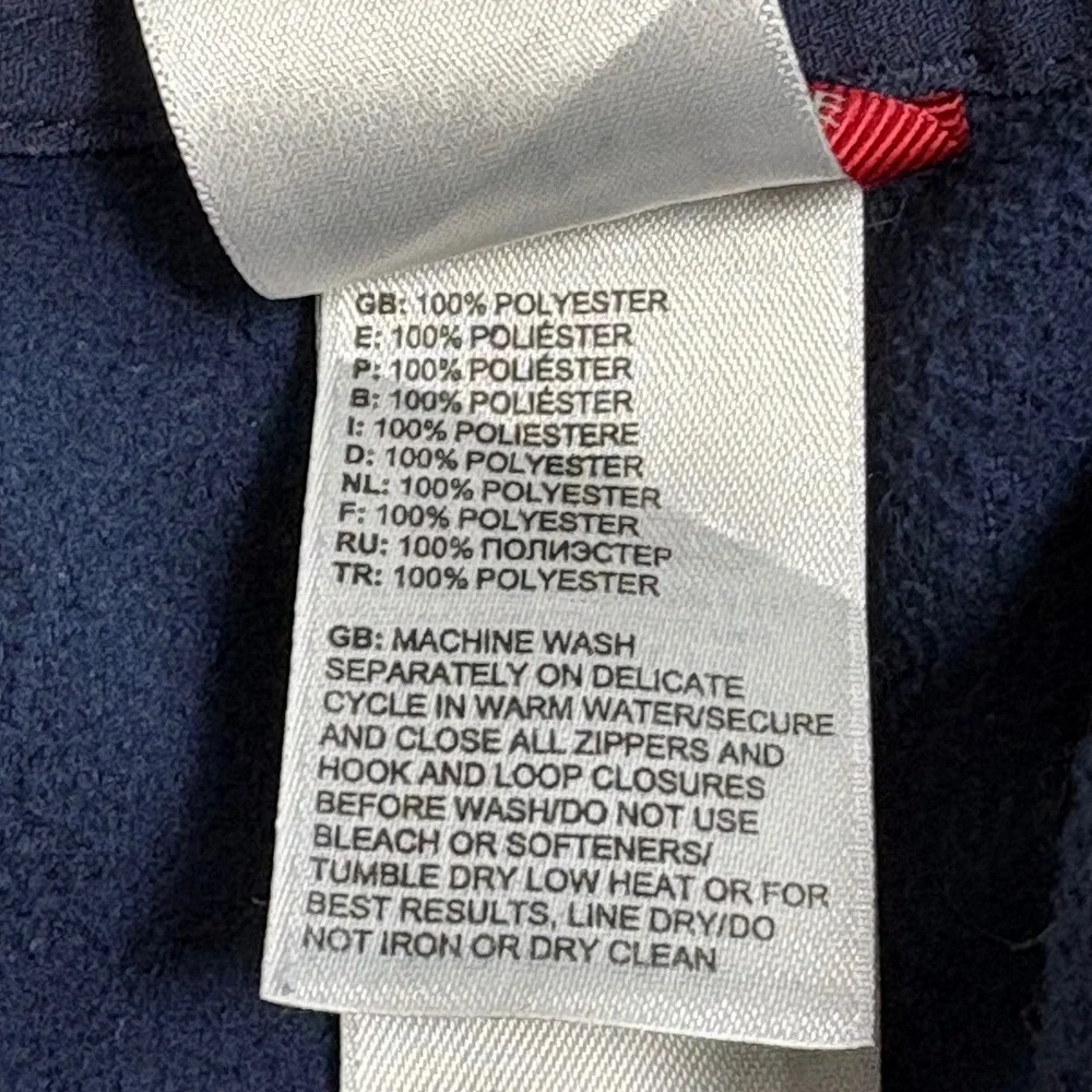 The North Face Mens‎ Fleece Quarter Zip Pullover Navy Blue XL TG